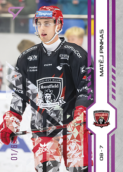 Matej Pinkas Hradec Kralove Tipsport ELH 2024/25 SportZoo 2. serie Purple Iceberg /60 #310